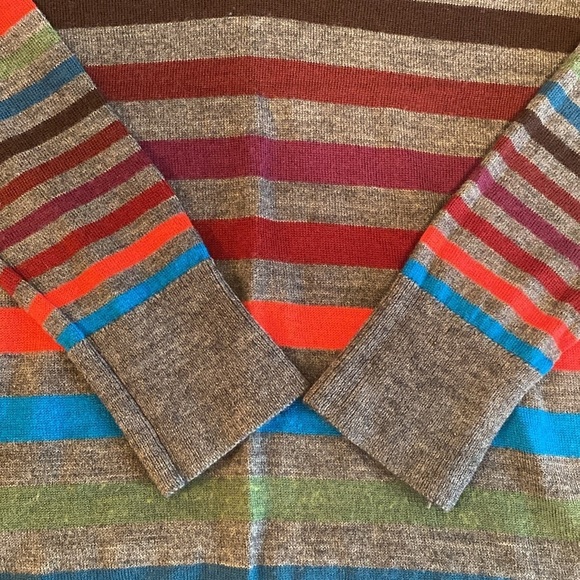 The Limited Merino Wool L/S Fine Gauge Sweater Grey Multi Color V Neck M - Picture 6 of 9